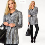 Melrose ussimustriga trench-mantel