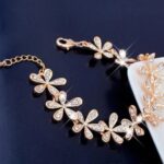 Kristallidega käevõru: hõbedane ja kuldne