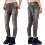 Naumi hallid lukkudega stretch-teksad