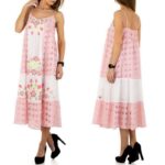 Tikandiga roosa-valge boho stiilis viskooskleit