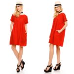 Taskutega punane suvine vabaajakleit Alicia