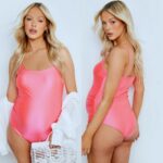 Neoonroosa rasedate ujumistrikoo