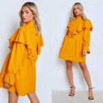 Satsidega sinepikollane peokleit Merilin