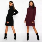 Rullkraega bordoopunane kootud kleit Rimma