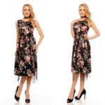 Blu Royal must lilleline pidulikum kleit