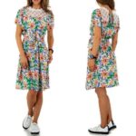 Pitsiga puuvillane lilleline suvekleit