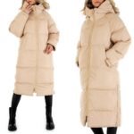 Kapuutsiga beez pikk talvemantel