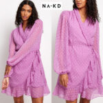 NA-KD satsidega lilla hõlmikkleit